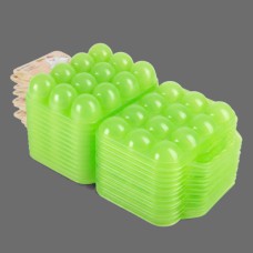 HUEVERA PLASTICO C/ASA 12 HUEVOS LIMA TRANSL.