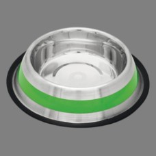 COMEDERO PERROS INOX. ANTID-2 FRANJA VERDE